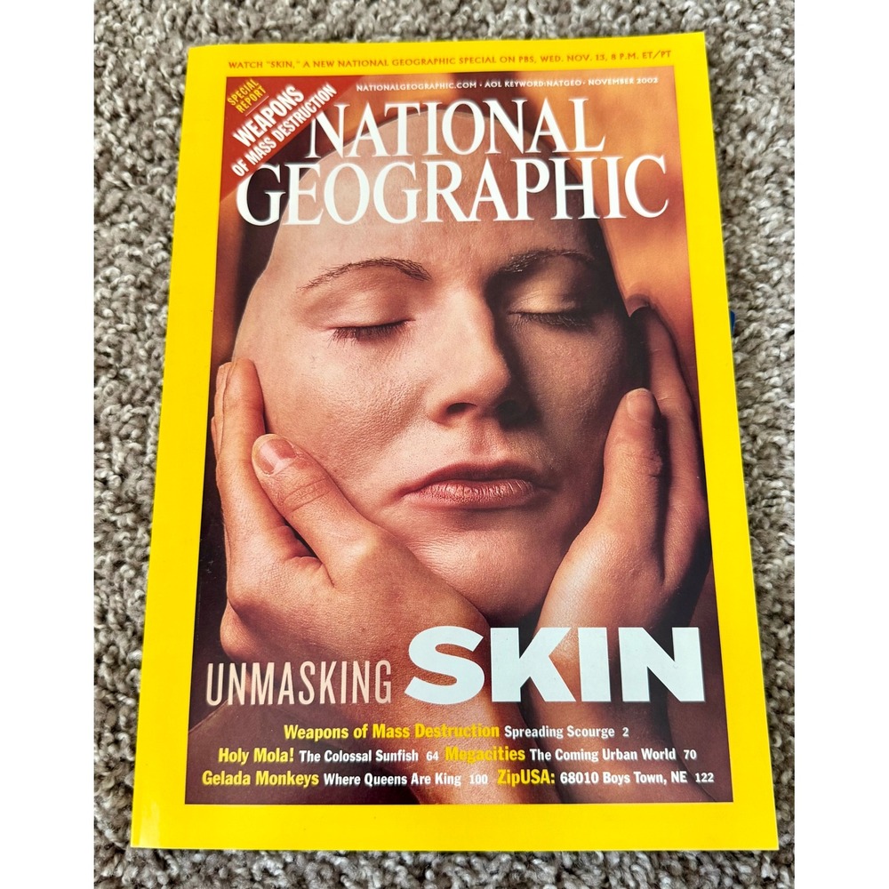 National Geographic Magazine November 2002 Skin WMD Sunfish Yellow Excellent